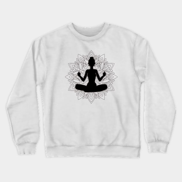 Yoga Gift Idea Namaste Meditation Crewneck Sweatshirt by HBfunshirts